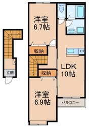 ラ・カーサ　HANAの物件間取画像